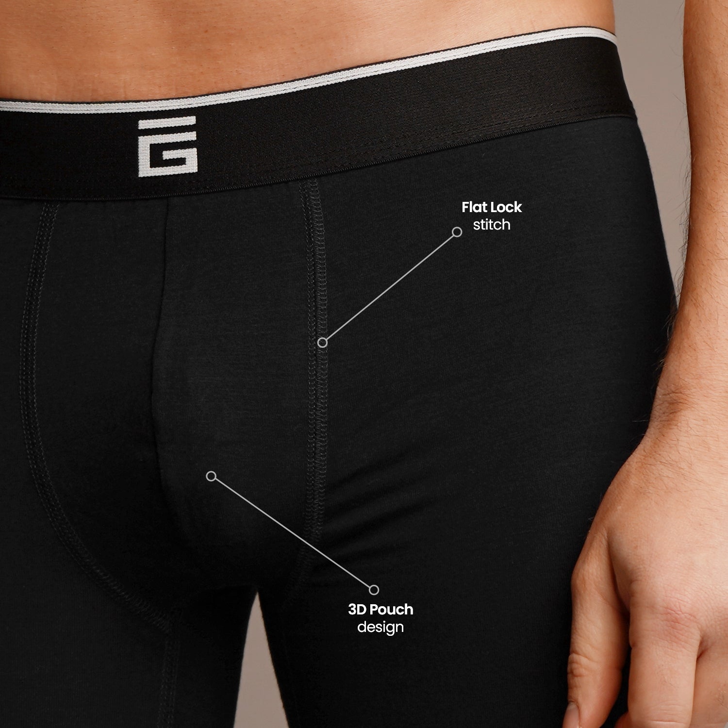 The Bamboo Boxer - Nero Black
