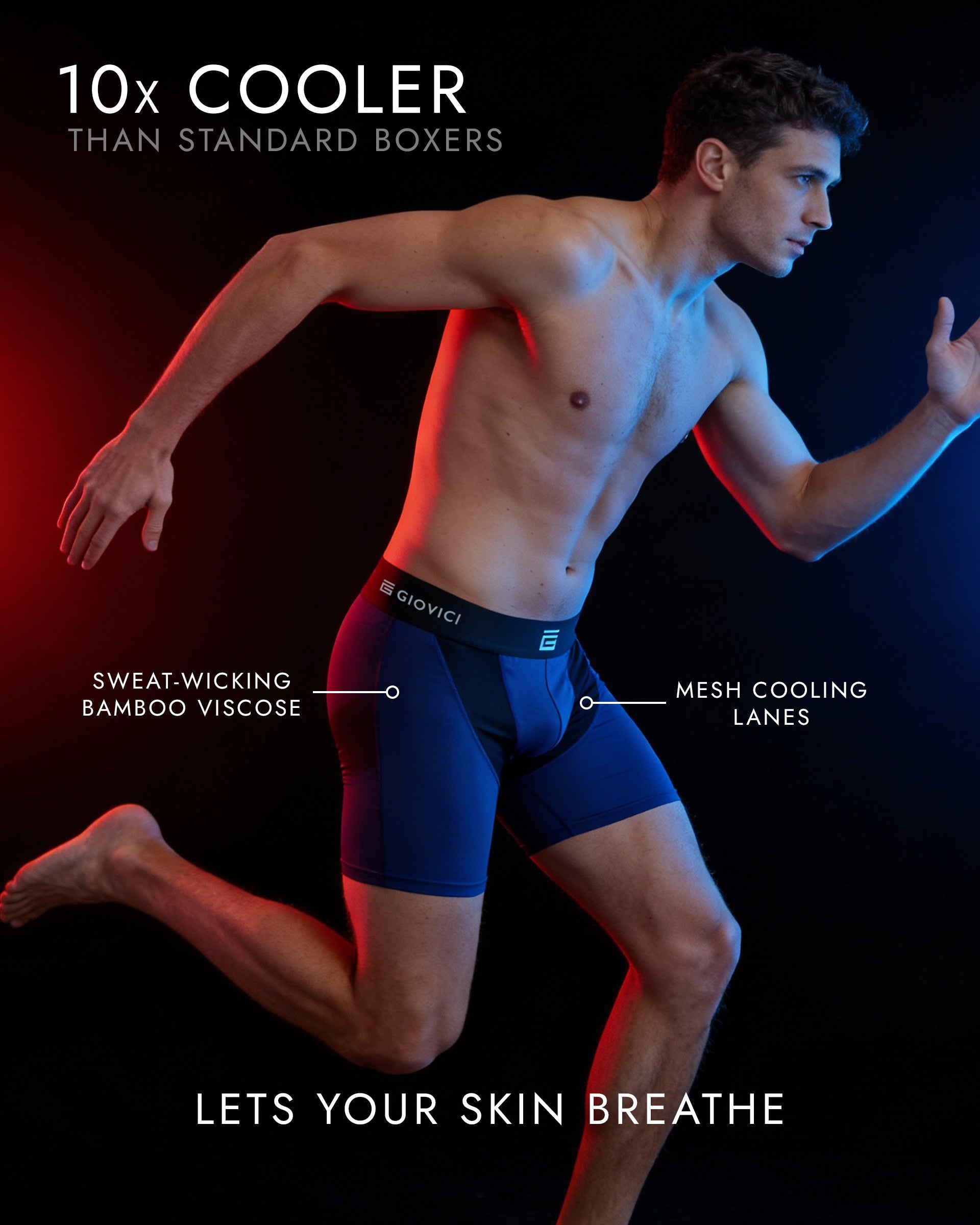 Hyper-Cool™ Bamboo Boxers - Blue