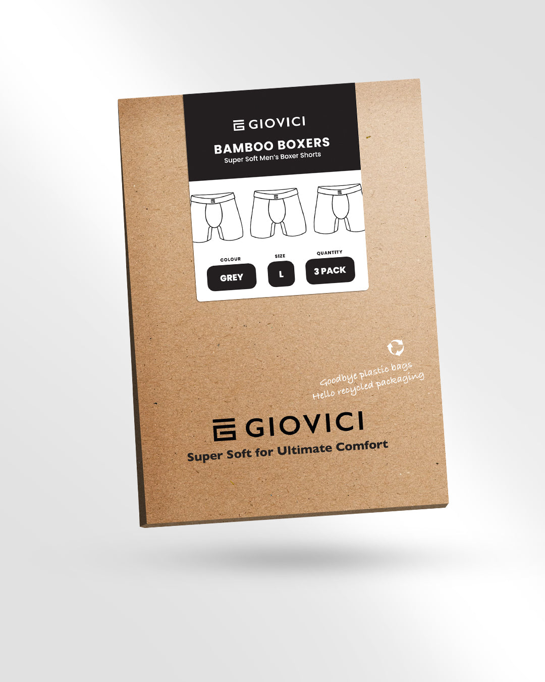 Bamboo Boxers - Black - 3 Pack