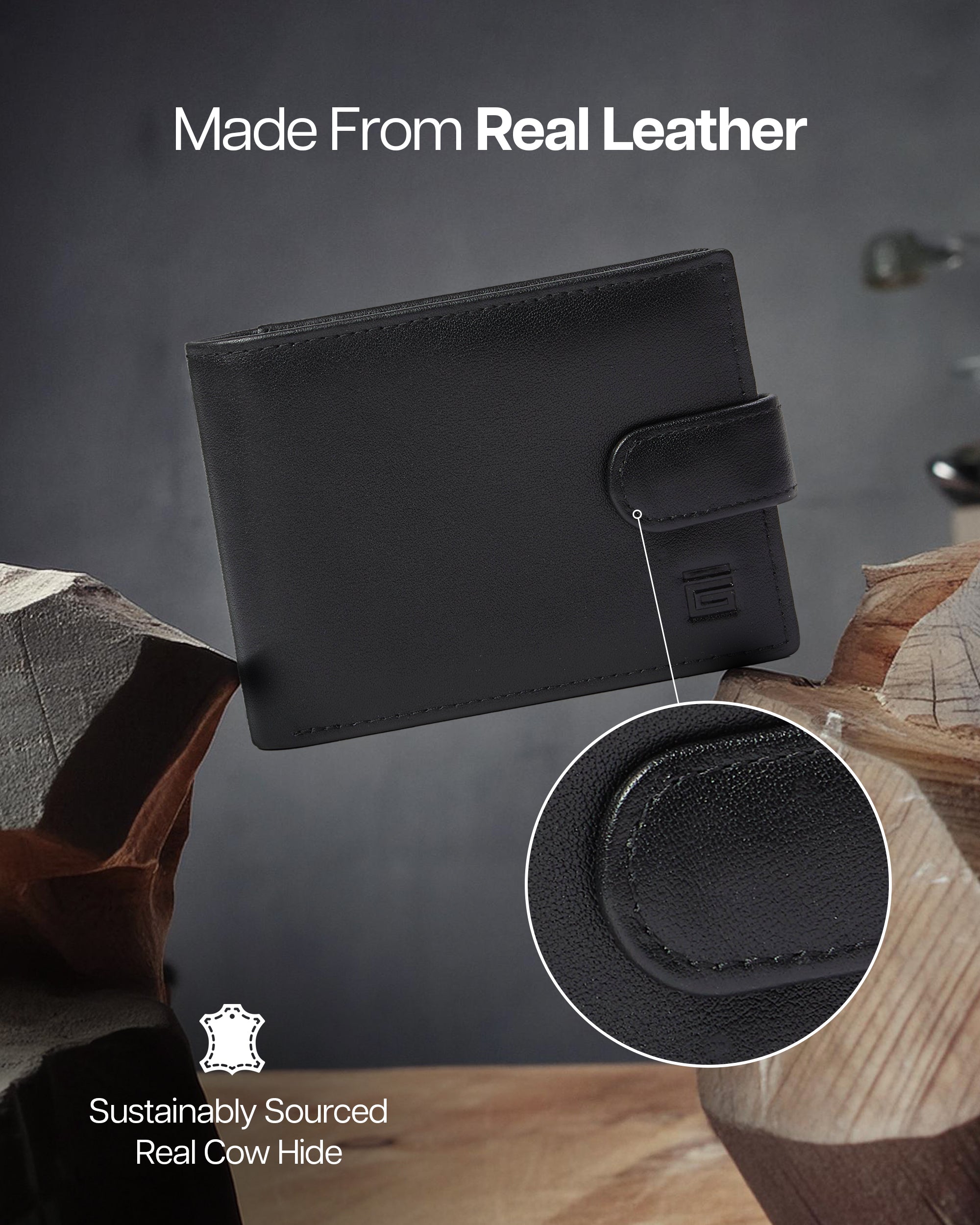 Premium Bi-Fold Leather Wallet