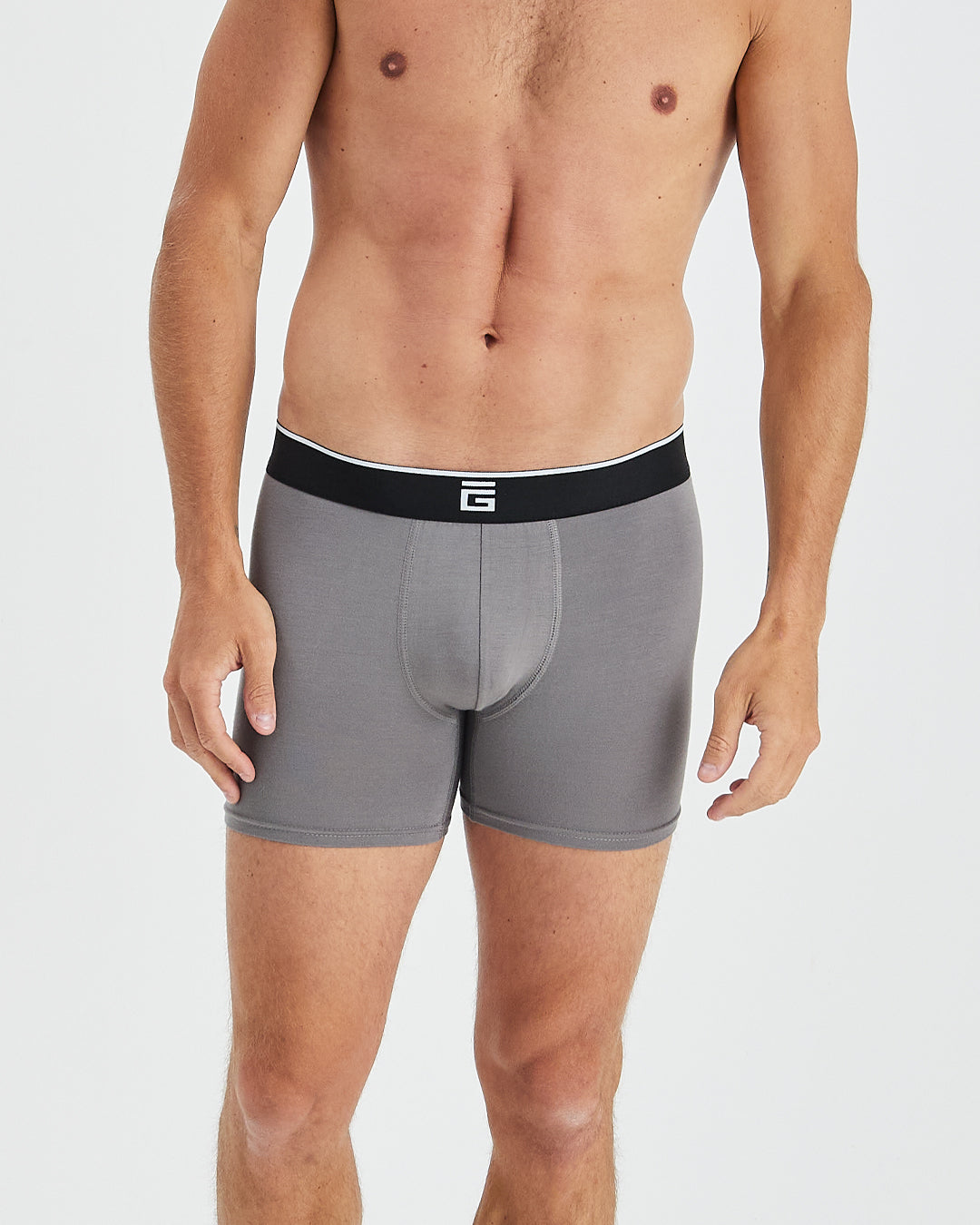 Luxe Bamboo Boxers - Space Grey - 3 Pack