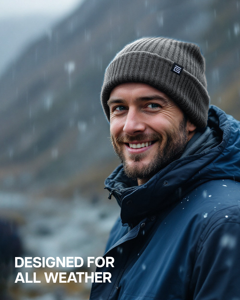Waterproof Beanie Hat - Charcoal
