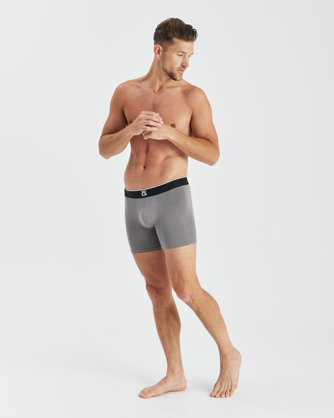 Bamboo Boxers - Space Grey - 3 Pack