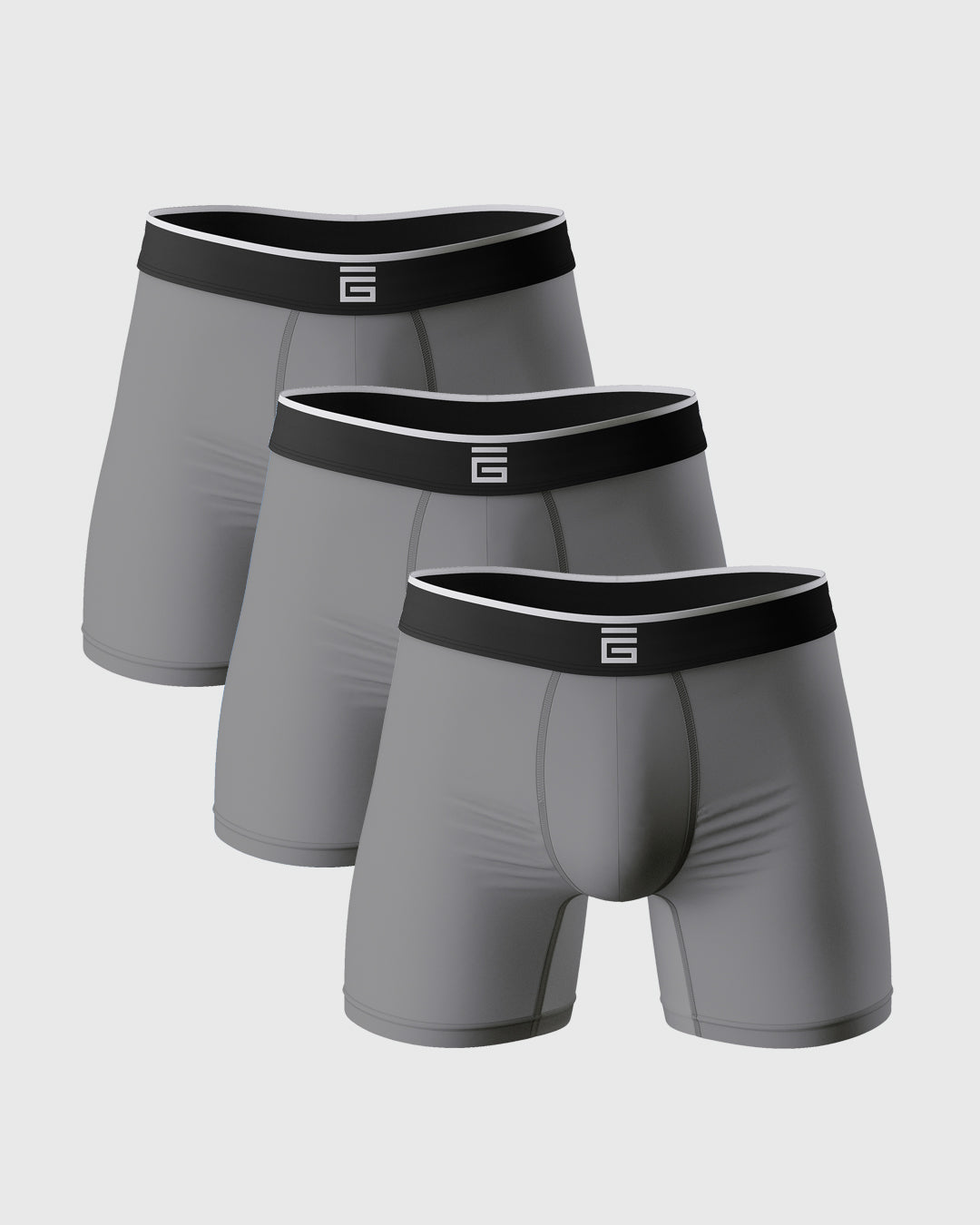 Bamboo Boxers - Space Grey - 3 Pack