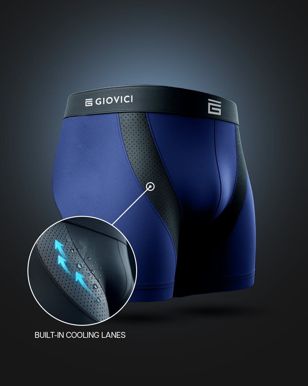 Hyper-Cool™ Bamboo Boxers - Blue