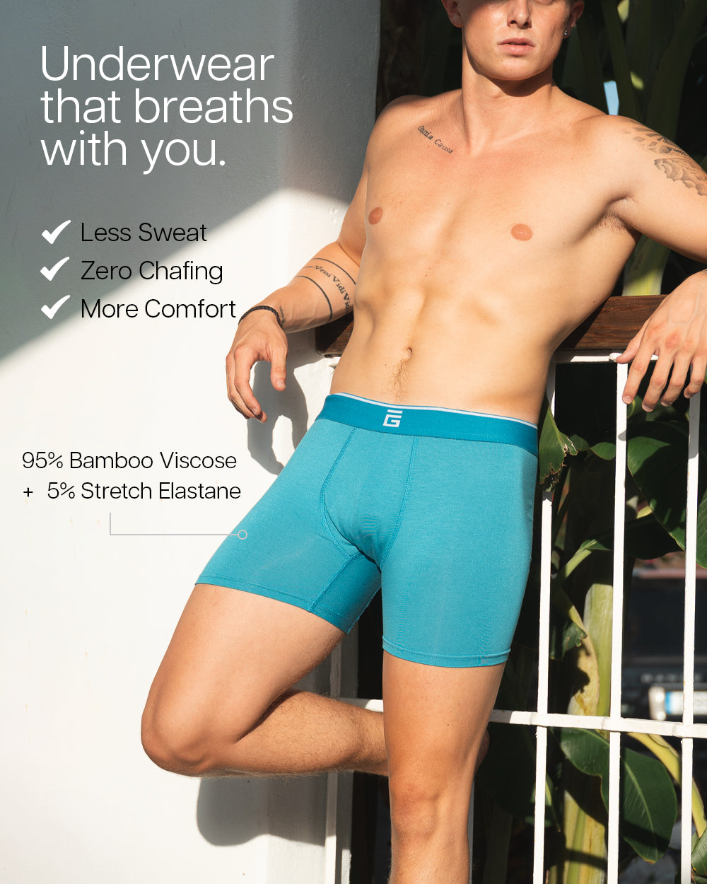 Bamboo Boxers - Mixed Blue - 3 Pack