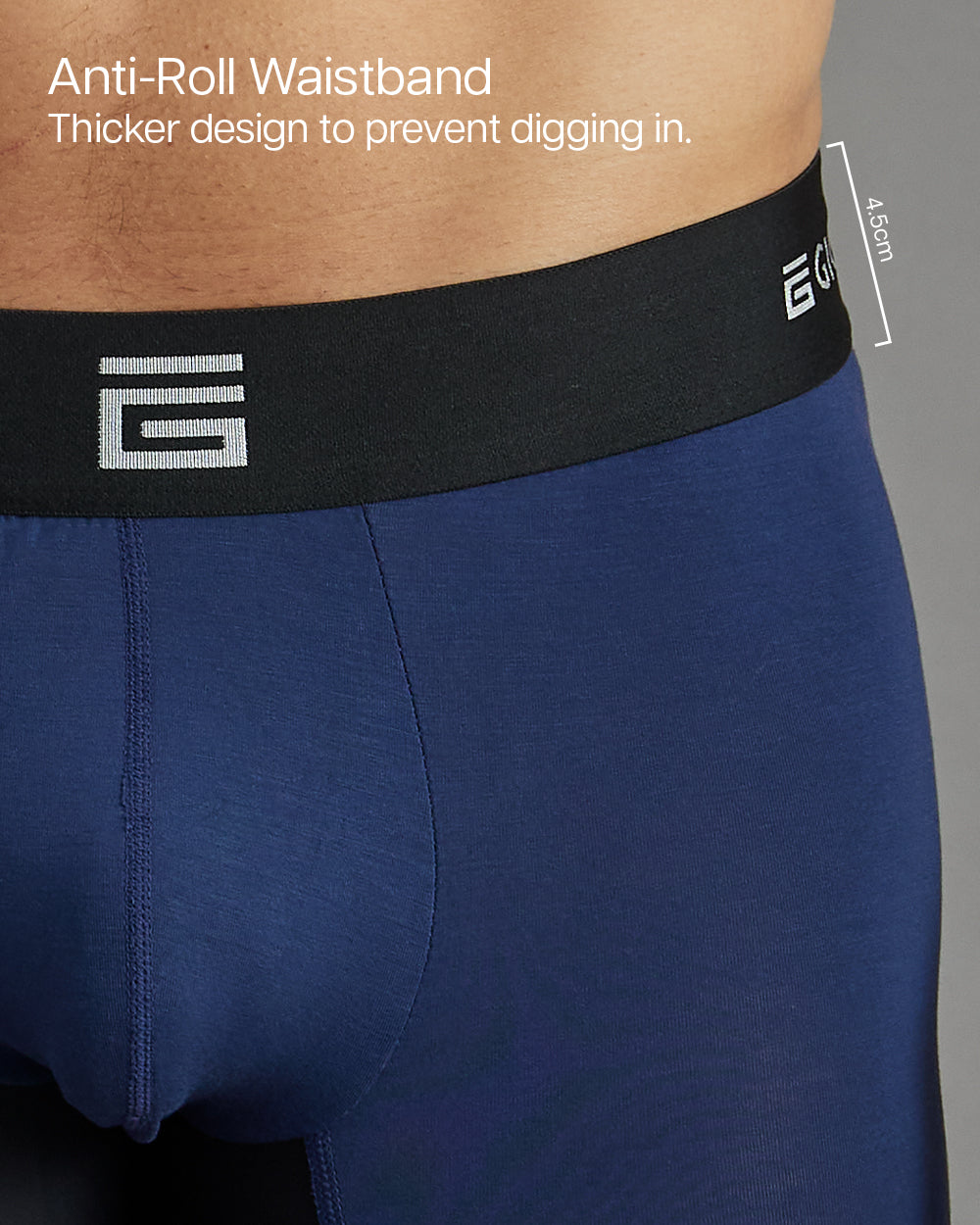 Zero-Chafe™ Bamboo Boxers - Blue