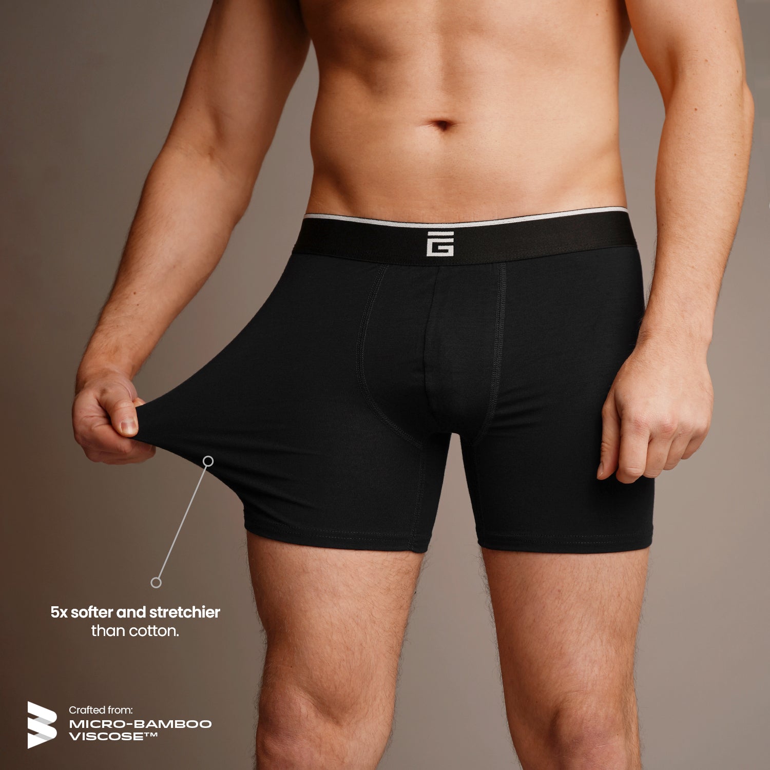 The Bamboo Boxer - Nero Black